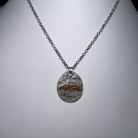 Demdaco Inspirational Double Sided Charm Necklace - Picture 1 of 9